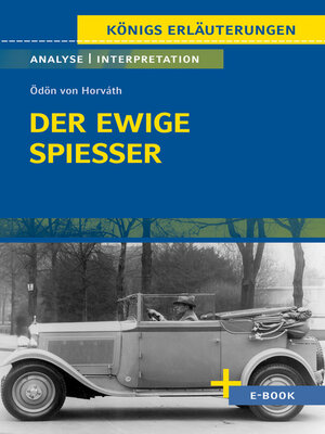 cover image of Der ewige Spießer von Ödön von Horváth--Textanalyse und Interpretation